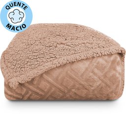 Coberdrom Edredom Manta Casal Aveludado com Sherpa Soft Dupla Face - Bf Colchões - 5