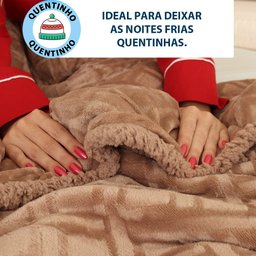 Coberdrom Edredom Manta Casal Aveludado com Sherpa Soft Dupla Face - Bf Colchões - 7