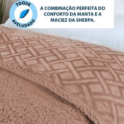 Coberdrom Edredom Manta Casal Aveludado com Sherpa Soft Dupla Face - Bf Colchões - 4