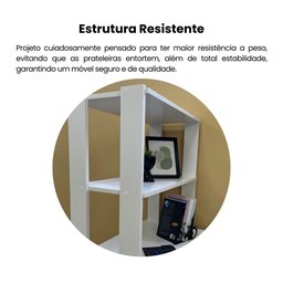 Escrivaninha com Estante 4 Prateleiras 120cm Match - 11