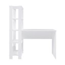 Ver imagem 3 de Escrivaninha Mesa Escritório com Estante Match 4 Prateleiras 120cm Branco