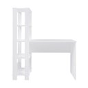 Ver imagem 3 de Escrivaninha Mesa Escritório com Estante 4 Prateleiras 120cm Match