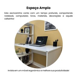 Escrivaninha com Estante 4 Prateleiras 120cm Match - 12