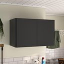 Ver imagem 1 de Armário de Lavanderia Aéreo Multiuso 2 Portas Multimóveis Mp5040 Preto