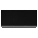 Ver imagem 4 de Armário Aéreo 120cm 3 Portas Virgínia Preto - Lumil Móveis