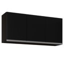 Ver imagem 1 de Armário Aéreo 120cm 3 Portas Virgínia Preto - Lumil Móveis