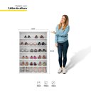Ver imagem 3 de Kit 04 Armários Multiuso Sapateira Laís 5 Prateleiras Branco - Desk Design
