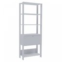 Ver imagem 6 de Estante de Livros Industrial 63CMX166CM 4 Prateleiras 1 Porta Match Branco