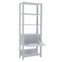 Ver imagem 5 de Estante de Livros Industrial 63CMX166CM 4 Prateleiras 1 Porta Match Branco