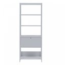Ver imagem 7 de Estante de Livros Industrial 63CMX166CM 4 Prateleiras 1 Porta Match Branco