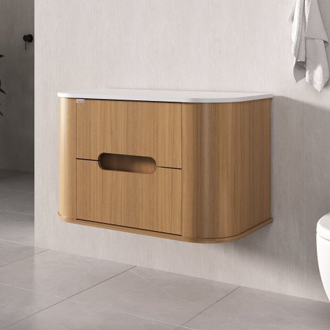 Gabinete Eleonora 80cm Suspenso - Fabribam Catedral/Branco