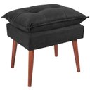 Ver imagem 6 de Kit 2 Puff Puf Opall Pes Palito 55x40cm Suede Preto MPassos