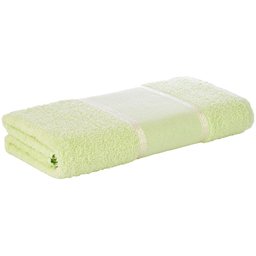 Toalha de Banho Artesanato Belíssima Bordar Ponto Cruz Perfeito Estilo Verde Claro - 1