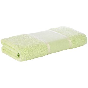 Toalha de Banho Artesanato Belíssima Bordar Ponto Cruz Perfeito Estilo Verde Claro