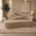 Ver imagem 1 de Sofá Divã Orgânico Charlotte Sala 180cm Bouclé Cappuccino