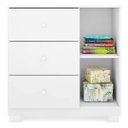 Ver imagem 7 de Guarda Roupa Infantil 4 Portas Cômoda 3 Gavetas Duda Branco - Phoenix
