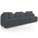 Ver imagem 2 de Sofá 3 Lugares para Sala de Estar Living 228cm Arlo F04 Bouclê Grafite - Lyam Decor