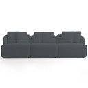 Ver imagem 3 de Sofá 3 Lugares para Sala de Estar Living 228cm Arlo F04 Bouclê Grafite - Lyam Decor