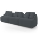 Ver imagem 6 de Sofá 3 Lugares para Sala de Estar Living 228cm Arlo F04 Bouclê Grafite - Lyam Decor