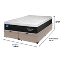 Ver imagem 3 de Cama Box Baú Bege e Colchão Magnum Molas Ensacadas Queen Plumatex