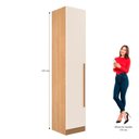 Ver imagem 5 de Guarda-Roupa Modulado 1 Porta San Diego Yescasa Marrom/Tauari Ambar/Off White