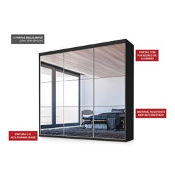 Guarda Roupa Casal 3 Espelho 3 Portas e 4 Gavetas Gravatá Yescasa - 6 Guarda Roupa Casal 3 Espelho 3 Portas e 4 Gavetas Gravatá Yescasa - 6