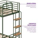 Ver imagem 5 de Beliche em Ferro Aço Carbono Tubular Teko Casatema MadeiraOriginals Verde/Álamo