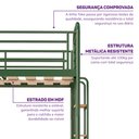 Ver imagem 4 de Beliche em Ferro Aço Carbono Tubular Teko Casatema MadeiraOriginals Verde/Álamo
