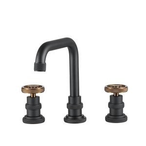 Torneira Para Banheiro Misturador Duplo Comando Jatobá Pingoo.casa - Preto e Rose