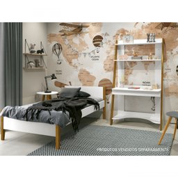 Escrivaninha Mesa Escritório com Estante Simba Retrô - 5 Escrivaninha Mesa Escritório com Estante Simba Retrô - 5