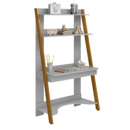 Escrivaninha com Estante Simba 95cm Cinza Fosco - 2 Escrivaninha com Estante Simba 95cm Cinza Fosco - 2