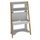 Ver imagem 4 de Escrivaninha com Estante Simba 95cm Cinza Fosco