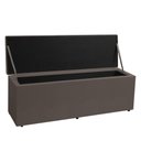 Ver imagem 4 de Calçadeira Baú Casal Queen 1,60m Berlim Suede Marrom Dal Poz Estofados
