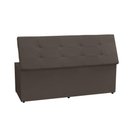 Ver imagem 2 de Calçadeira Baú Casal Queen 1,60m Berlim Suede Marrom Dal Poz Estofados
