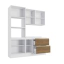 Ver imagem 5 de Armário de Cozinha Compacta Torre Quente 100% Mdf 190cm Branco/nogueira Celeste Kappesberg