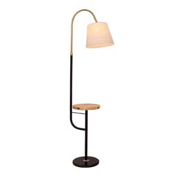 Abajur Decorativo Iluminaria de Chão Akila em Metal Mármore com Indução de Carregamento para Celular - 1