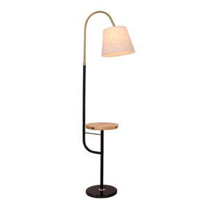 Abajur Decorativo Iluminaria de Chão Akila em Metal Mármore com Indução de Carregamento para Celular