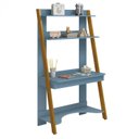 Ver imagem 2 de Escrivaninha com Estante Simba 95cm Azul Fosco