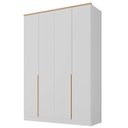 Ver imagem 2 de Roupeiro Logan Mdf 160,5x232,2cm 4 Portas 2 Gavetas Branco/olmo 1007