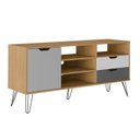 Ver imagem 2 de Rack para TV até 60- Polegadas 1 Porta 2 Gavetas Pés Retrô Estocolmo