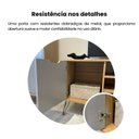 Ver imagem 7 de Rack para TV até 60 Polegadas Retrô 1 Porta 2 Gavetas Estocolmo Artely Carvalho-Grafite-Prata-Branco