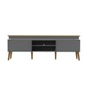 Ver imagem 5 de Rack para Tv até 75 Polegadas com LED 2 Portas e Pés em Madeira Maciça Lumina