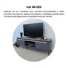 Rack para Tv até 75 Polegadas com LED 2 Portas e Pés em Madeira Maciça Lumina - 17