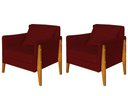 Ver imagem 1 de Kit 2 Poltronas Decorativa Sophia Suede Marsala Pés Madeira Ms Decor