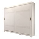 Ver imagem 4 de Guarda Roupa Casal 2 Portas de Correr e Pés 243cm 100% MDF Marsala Espresso Móveis Branco