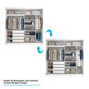 Ver imagem 6 de Guarda Roupa Casal 2 Portas de Correr e Pés 243cm 100% MDF Marsala Espresso Móveis Branco