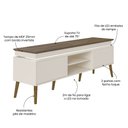 Ver imagem 4 de Rack para Tv até 75 Polegadas com LED 2 Portas e Pés em Madeira Maciça Lumina