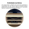 Rack para Tv até 75 Polegadas com LED 2 Portas e Pés em Madeira Maciça Lumina - 9