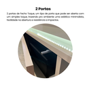 Ver imagem 7 de Rack para TV até 75 Polegadas com LED MDF 180cm Pés em Madeira Maciça 2 Portas e Lumina Marrom