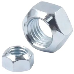 Porca Torque Sextavada M6 Din 980 Ma Zinco Branco - 100un - 1